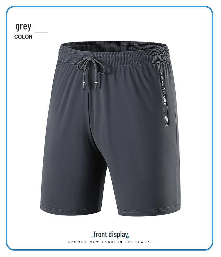 Men's Plus Size Ice Silk Sports Shorts (M-8XL) - Summer Lightweight, Five-Point Casual Fit