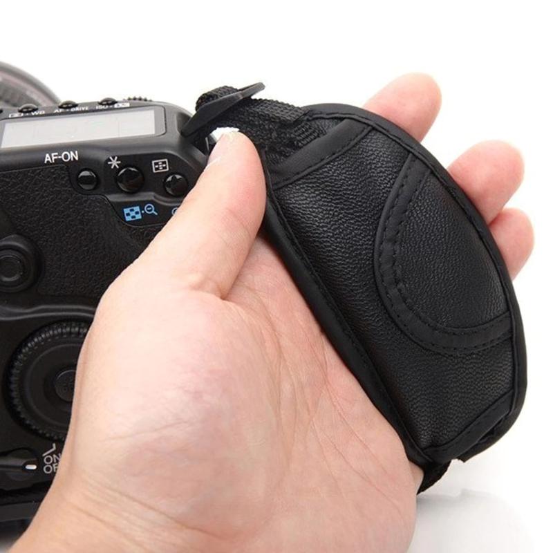 Camera Hand Strap Quick-Release Soft Grip Adjustable Wrist Belt Leather Hand Grip Strap for DSLR and Mirrorless Cameras