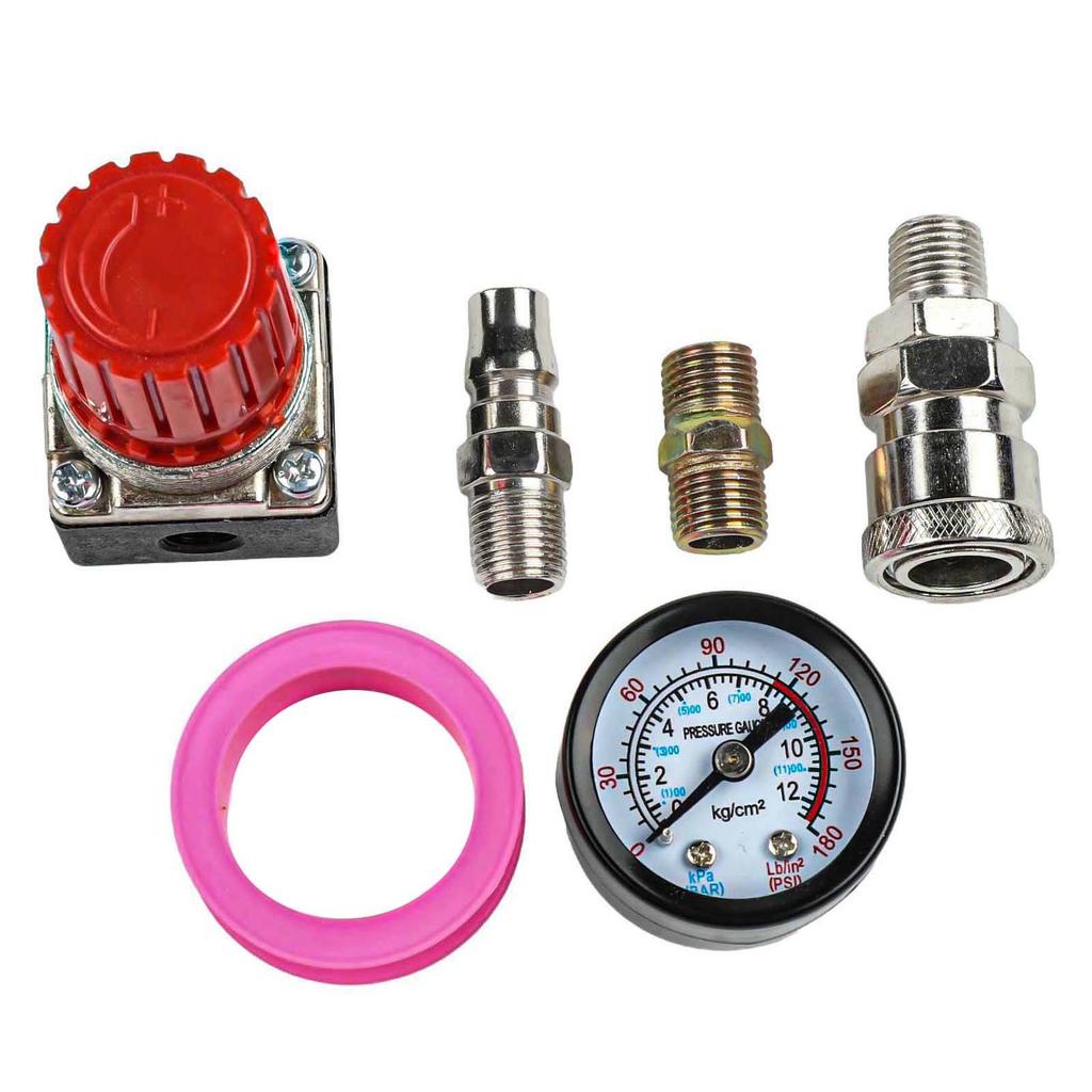 1/4 Air Pressure Regulator Pressure Reducer Pressure Control Valve With Pressure Gauge 175PSI For Air Compressor Pressure Switch