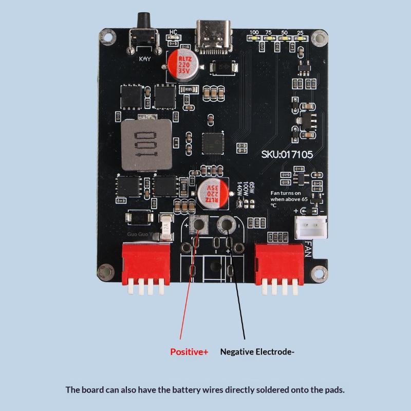 140W 2-6S Ip2366 Lithium Battery Charging Board Bidirectional Fast Charging Module With Automatic Temperature Control Function