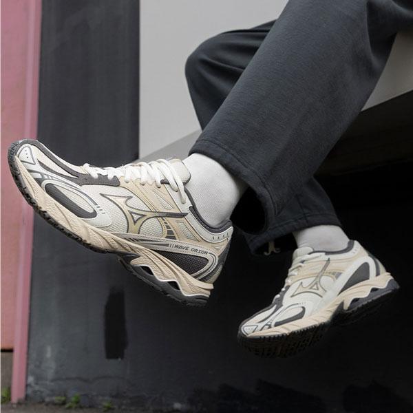 Mizuno Wave Orion Comfortable Versatile Mesh Shock Absorption Non-Slip Durable Support Low-Top Running Shoes Unisex Sneaker Off-White D1GH232101