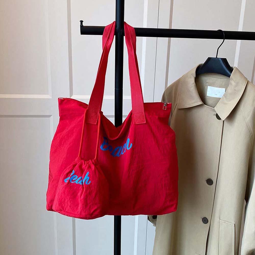 

Dopamine Composite Tote Bags Japanese Style Women Cloth Underarm Bag Large Capacity Handbag School красный