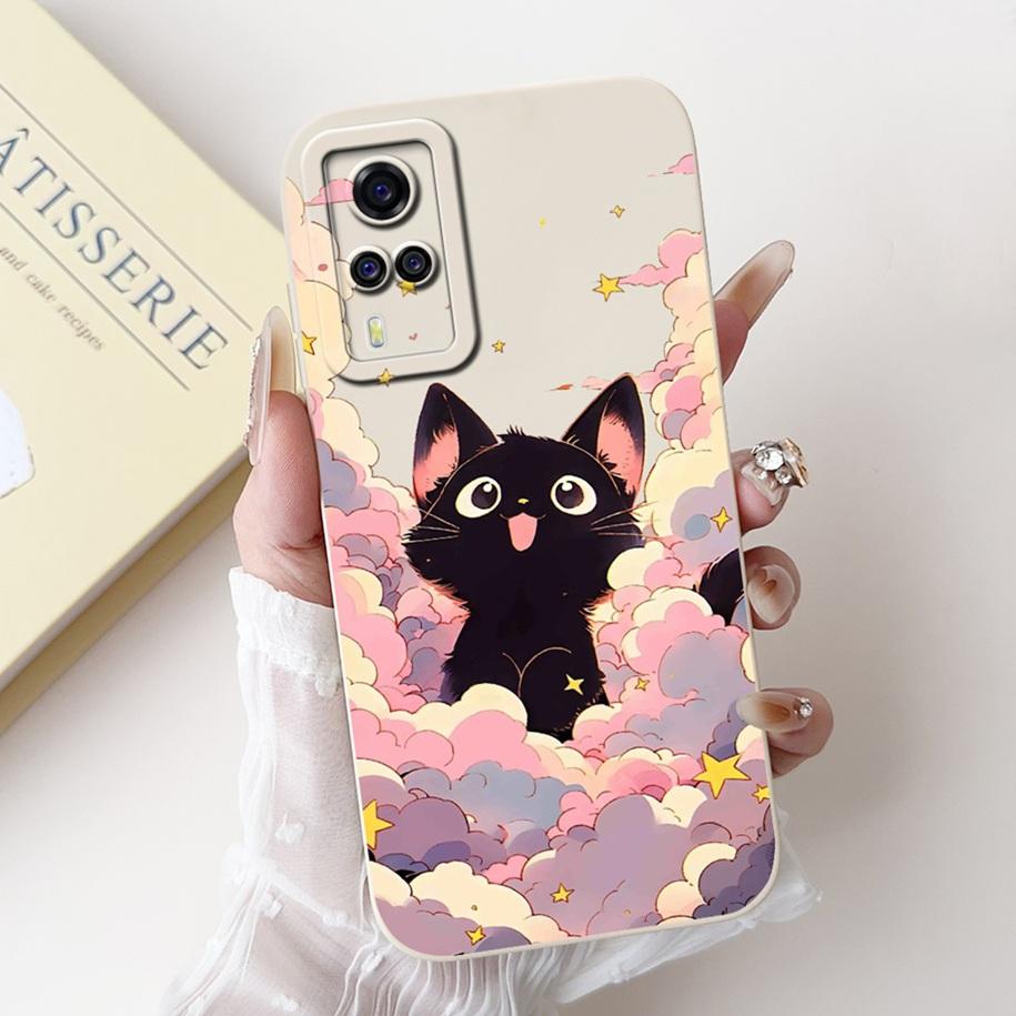 For Vivo Y51 2021 Case V2030 Cover Cute Fashion Space Cartoon Soft Silicone Matte Funda For Vivo Y31 2021 Y51A Y51s Y53s 4G Capa