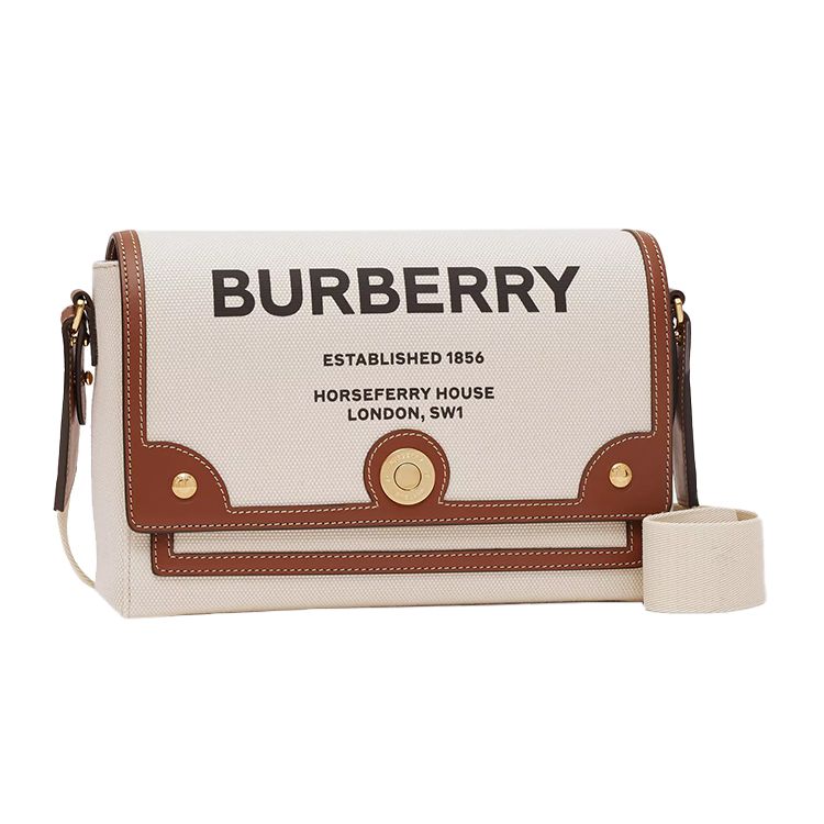 Burberry Note Adjustable Shoulder Strap Horseferry Print Calfskin Trim Messenger Bag Women Shoulder Bag 80302491