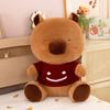 Sweater Smiling Red Capybara Plush Toy Soft Stuffed Animal Girls Gift Doll Kids