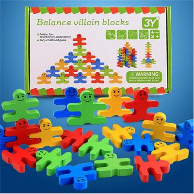 3D Çocuk Ahşap Yapı Blokları Denge Düşünme Oyunları Erken Öğrenme Montessori Eğitici Denge Oyuncakları Çocuk Hediyesi