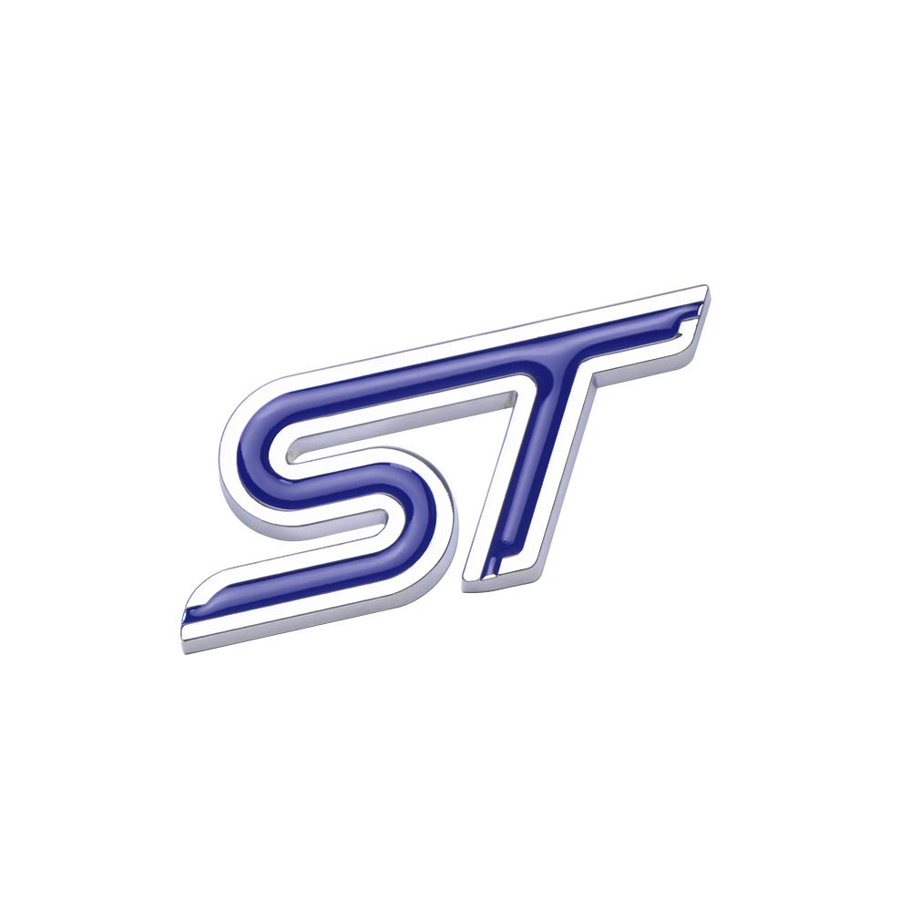 bldf8 3D Metal Car Stickers Front Grille Badge ST Emblem For Ford Focus 2 3 mondeo mk3 f150 fusion mustang mk7 mk2 Auto Accessories