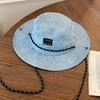 Sunscreen Denim Bucket Hat Wide-Brimmed Sun Protection Basin Cap Sun Cap Western Cowboy Hat  Sport