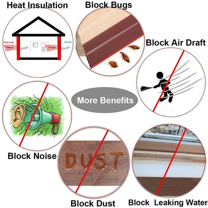 Home Window Sealing Soundproofing D Type Tape Self Adhesive Collision Avoidance Seal Strip Foam Home Supplies