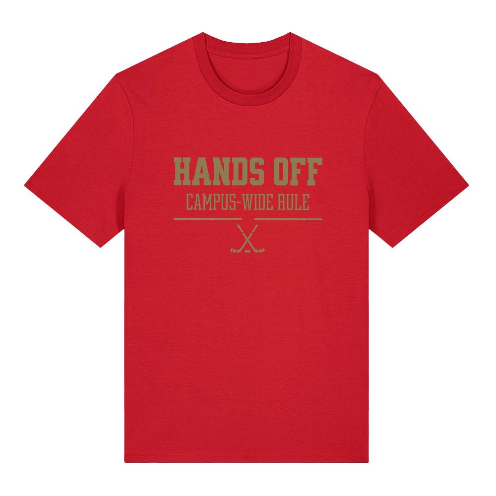 

Hands Off Campus Wide Rule Graphic T Shirts Off Campus Hockey T-shirt Cotton Comfortable Tees Fashion Unisex Top Breathable Y2K XXL червоний