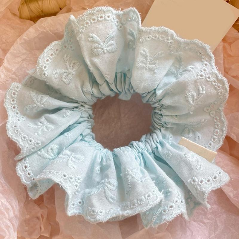 Elegant Hair Scrunchies for Women Large Double Layer Elastic Hair Scrunchy