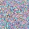 100pcs Acrylic Letter Beads Mixed Color Flat Round Alphabet Loose Spacer Beads For Jewelry Making DIY Bracelet Necklace Supplies
