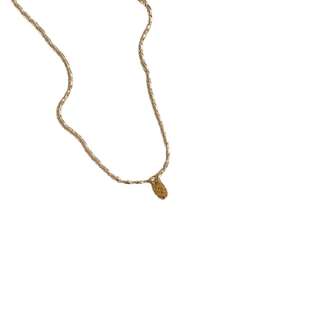 2023 Trendy Women's Rice Grain Letter Necklace - Minimalist Style with Niche Design