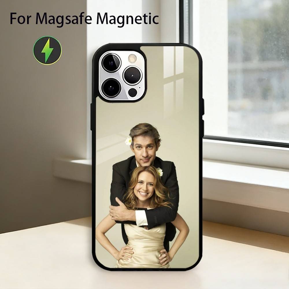 

Jim & Pam The Office Phone Case For iPhone17,16,15,14,13,12,11 Plus,Pro Magnetic For Magsafe Wireless Charging iPhone14PROMAX
