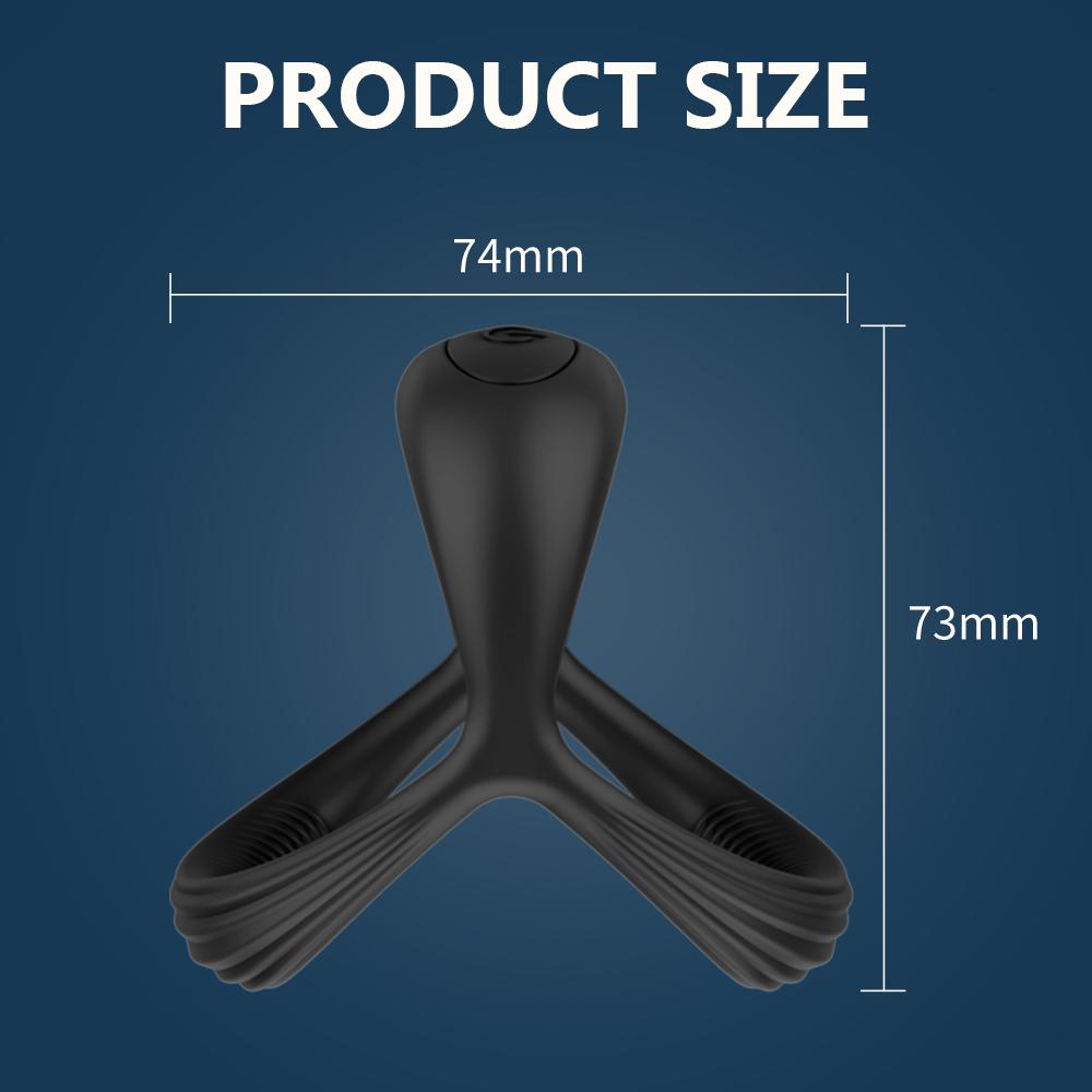 Vibrating Cock Ring Male Vibrator Penis Ring Delay Ejaculation Cockring Perineum Stimulator Sex Toys for Men Adult Goods 18+