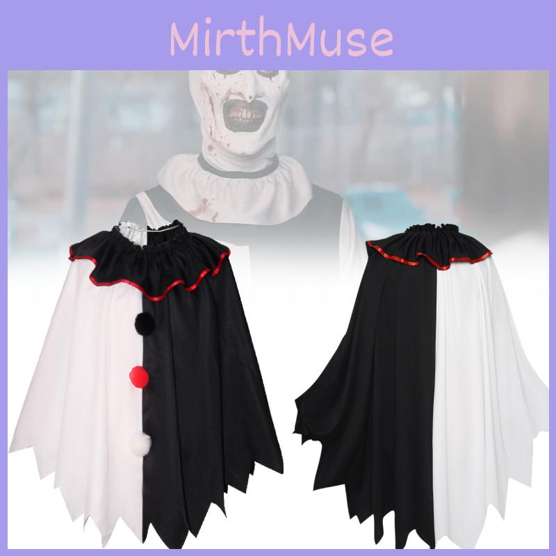 Versatile Scary Clown Cosplay Costume With Elegant Black And White Cloak For All Gender Adults