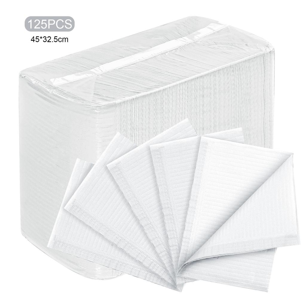 20/50/125pcs White Pink Waterproof Nail Art Table Towels Mat Disposable Foldable Nail Table Mat Nail Art Pad For Salon Practice