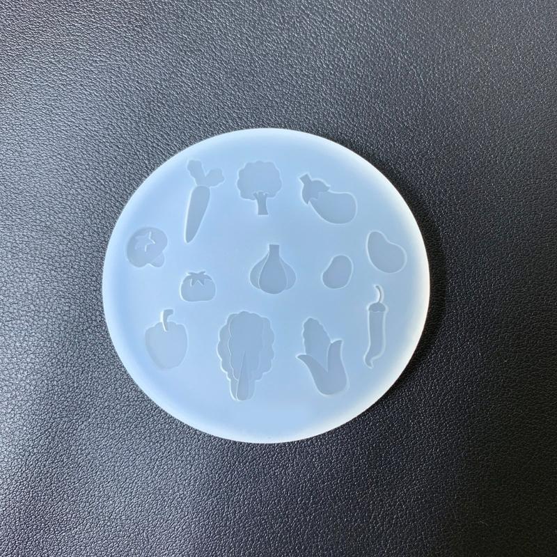 Stampo in Silicone Resistente al Calore a Forma di Verdura per Arte con Resina Artigianato Epossidico Carota Pomodoro Lattuga Accessori Ornamento