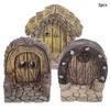 3Pcs Small Wood Door Picture Frame Accessories Rustic Resin Crafts Mini Landscape Naments Home Decor Tree Stump Decorations
