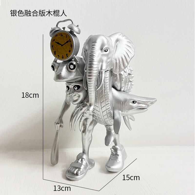 Tung Tung Sahur Action Figure Toy Tralalero TralalaLiriLi LarllaBoneca Ambalam Figure Toys Figurines Desktop Ornament