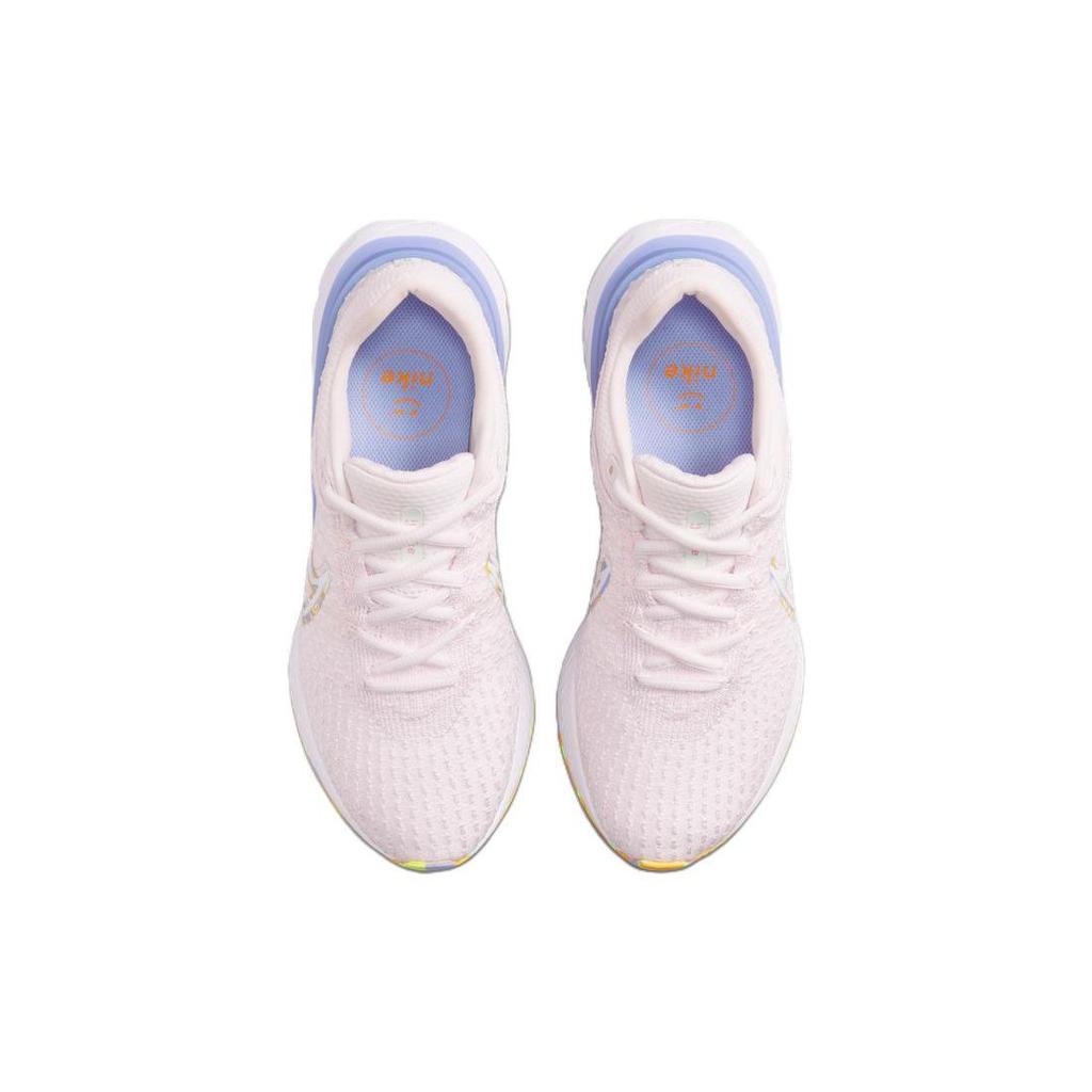 Nike React Infinity Run Flyknit 3 Premium Light Soft Pink Marble Women Sneakers University-Gold Light-Thistle White DO9477-600