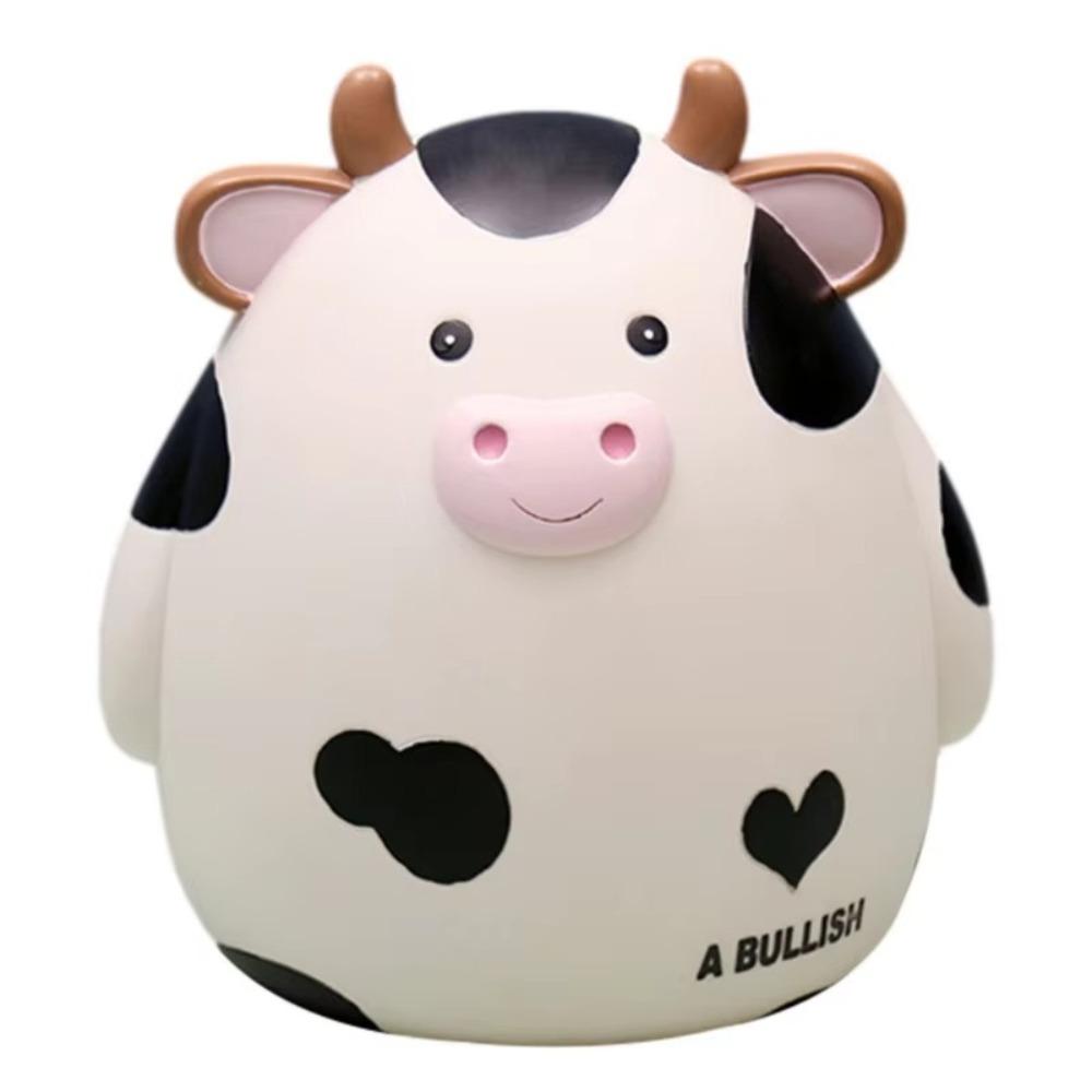 

Creative Cow Piggy Bank Large Capacity Child Coin Jar Cartoon Cash Saving Money Box Boys Girls білий