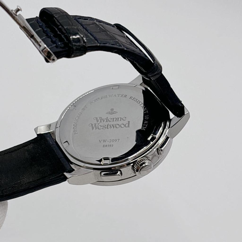 Used Box included, beautiful condition, Vivienne Westwood VW-2097 chronograph, Kiss Me Once, leather, Orb