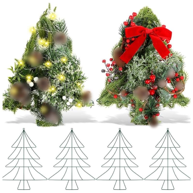 Durable Iron Christmas Tree Ornament Durable Metal Christmas Decoration For Outdoors Indoor Holiday Decors Festival Season