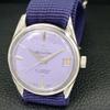 VINTAGE TITONI AIRMASTER TITOFLEX HAND-WINDING SWISS MENS PURPLE WATCH a702035-5