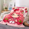 Custom Name Strawberry Shortcake'S Sweet World Party Blanket For Couch Bed Plush Cozy Fuzzy Blanket Super Soft Warm Blankets For Fall And Winter 09162
