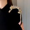New Vintage Hyperbole Rhinestones Large Tiger Leopard Shoulder Decor Brooches Men Women Unique Design Party Jewelry Accessory