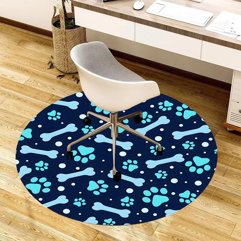 1pc Office Carpet Chair Mats Dog Bone Pattern Perfect for Decorating Office Chairs, Living Rooms, Or Bedrooms.YDT153