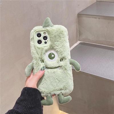 Cute Warm Winter Plush Phone Case For Samsung Z Flip 4 S23 S22 S21 Ultra A13 A14 A54 A23 A33 A53 A12 A22 A32 A52/Redmi 10 10C 9A 9T/iphone 14 13 12 11