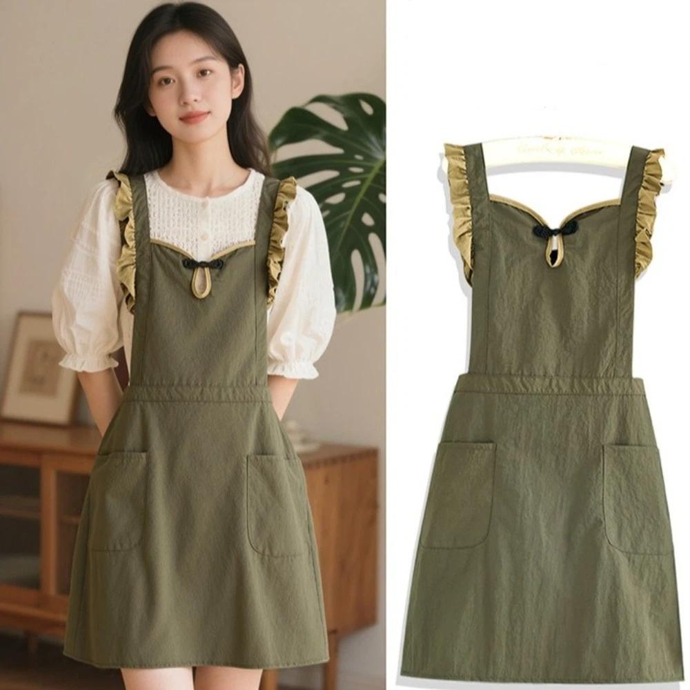 Adjustable Waterproof Apron Breathable Kitchen Apron Creative Cooking Apron  Nail Salons