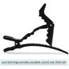 6 Peices Crocodile Hair Clips Professional Styling Hair Barrette Plastic Hair Clips for Women and Girls Salon Home Use (Black)
