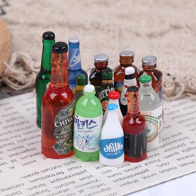 5Pcs 1:12 Dollhouse Miniature Drinks Bottles Model Dolls Kitchen Accessories