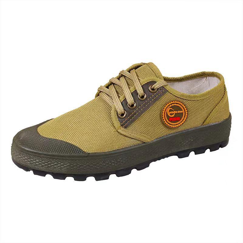 New 2025 workers and farmers canvas waterproof and wear-resistant labor protection liberation shoes outdoor construction site non-slip and wear-resi