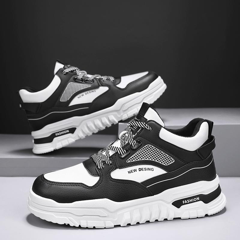 Mens Sneakers Fashion High Top Male Casual Shoes Platform Comfortable Board Shoes Breathable Non-slip Sport Shoes Walking Shoes