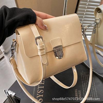 Premium Temperament Light Luxury Korean Version Briefcase New Versatile Commuting Simple Solid Color Shoulder Messenger Bag Women