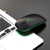 HXSJ Wireless Mouse Rechargeable for WindowsXPVistaMe 2.4G Colorful Light Office Supply M40Black