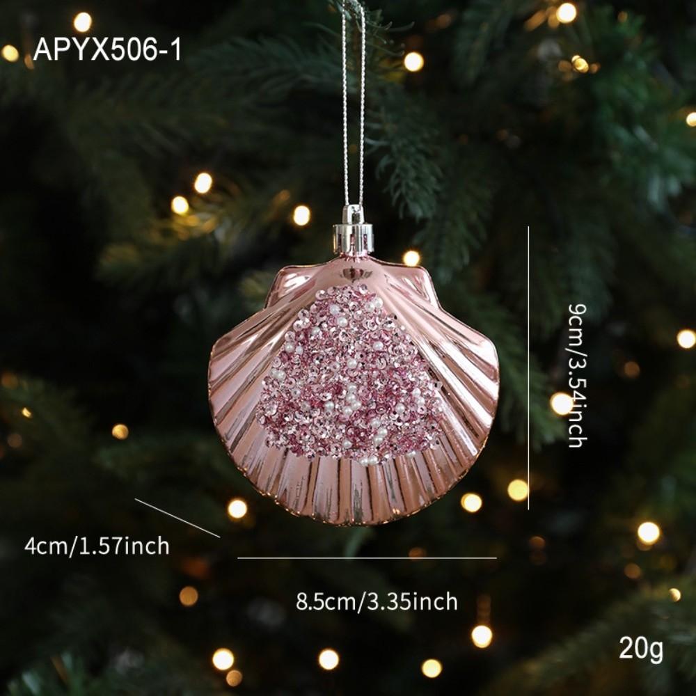 Snowflake Christmas Tree Ornament PVC 3D Pink Pendant DIY Lollipop Ornaments Holiday Decor