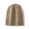 Women 100% Pure Cashmere Beanie Hat Cable Knit Fuzzy Texture Winter Warm Soft Slouchy Skullies Cap Cold Weather Accessory