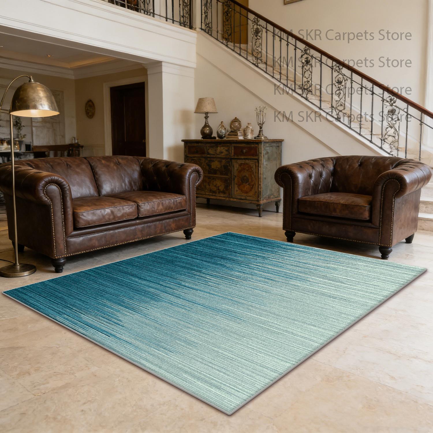 

Modern Simple Style Large Living Room Carpet Decoration Bedroom Washable Antiskid High-end Rug Soft Fluffy Dining Room Floor Mat 60x90cm