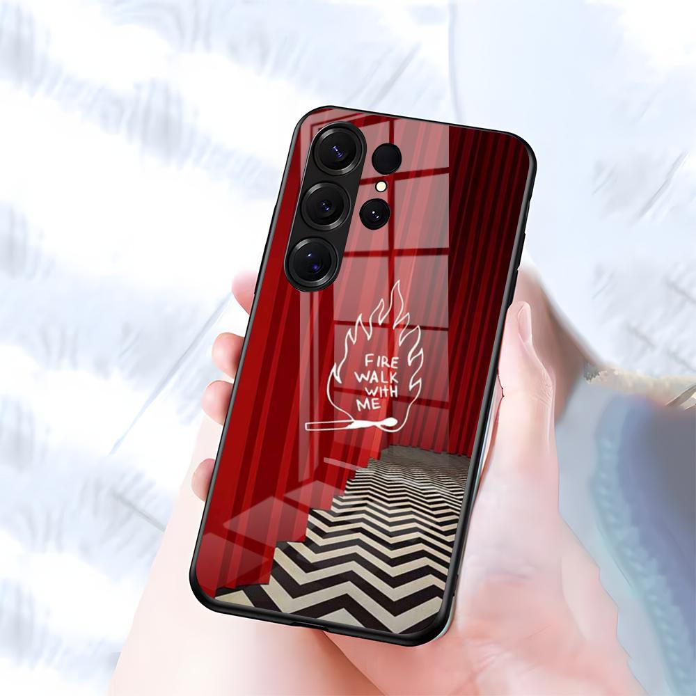 Twin Peaks Phone Case For Samsung S26 S25 S24 FE S23 S22 S21 Plus S20 Ultra Note20Ultra Black Glass Cover