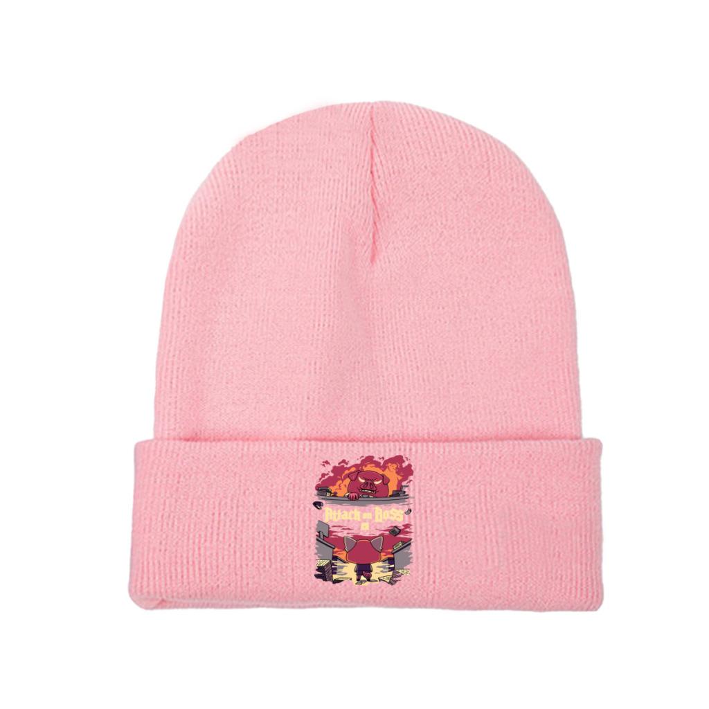 Aggretsuko Agresivní Retsuko Útok na šéfa Pletená čepice Zimní čepice Teplá Unisex Hip Hopová čepice Unisex Ženy