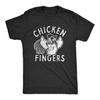 Funny Sarcastic Chicken Fingers T-Shirt - Middle Finger Graphic - S-5XL