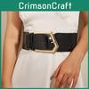 Unique Geometric Buckle Waist Belt For Women With Leather Material For Spring And Fall