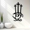 Christian Iron Cross Wall Art Powder Coated Vintage Minimalist Home Decor Religious Gift Christmas Baptism Wedding