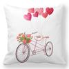 Creative Valentine's Day Happy Letters Digital printing short plush pillow covers for car sofa office cushion cover home goods