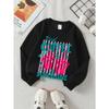 Girls Soft Crewneck SweatshirtIced Coffee And Sunshine Summer Print with Cute Creative Print, Casual All-Match for Fall Winter, Ideal Holiday Present